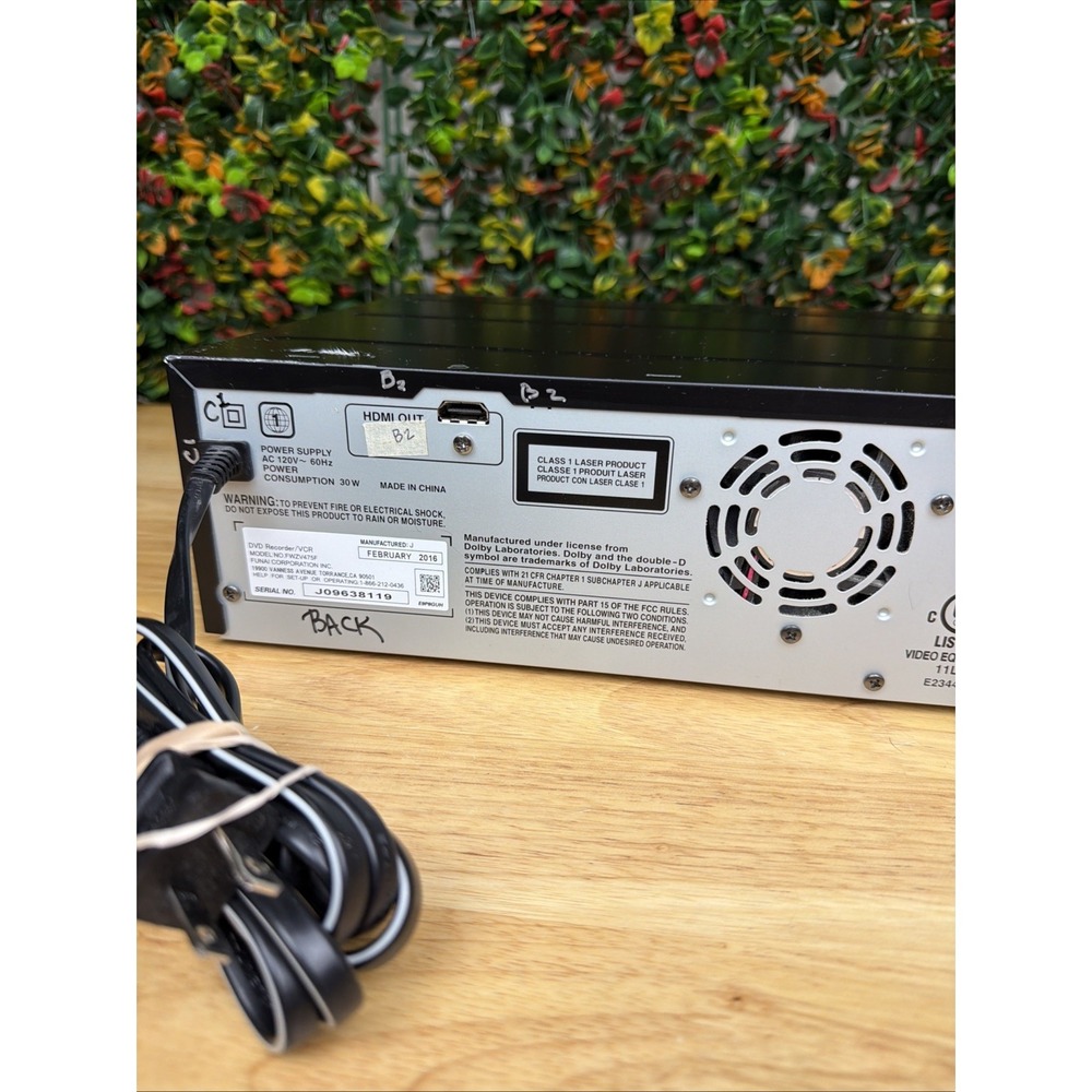 Sanyo Funai FWZV475F HDMI DVD Recorder/Player VCR Dubbing Combo W/Remote- Tested - Picture 8 of 9